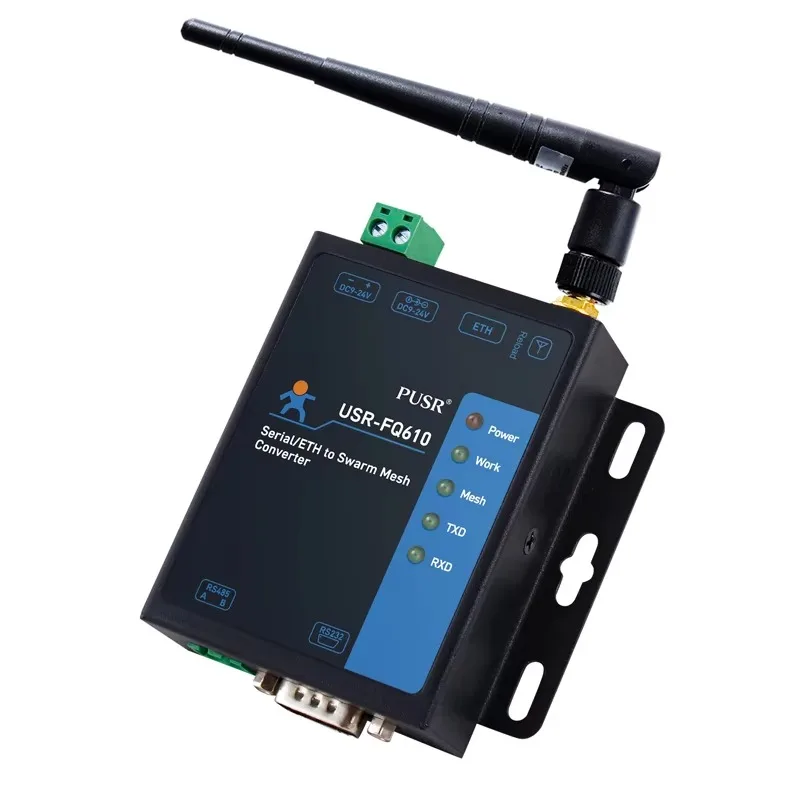 Serial/Ethernet to Wireless Swarm Converter Data Encryption Long Communication Distance USR-FQ610