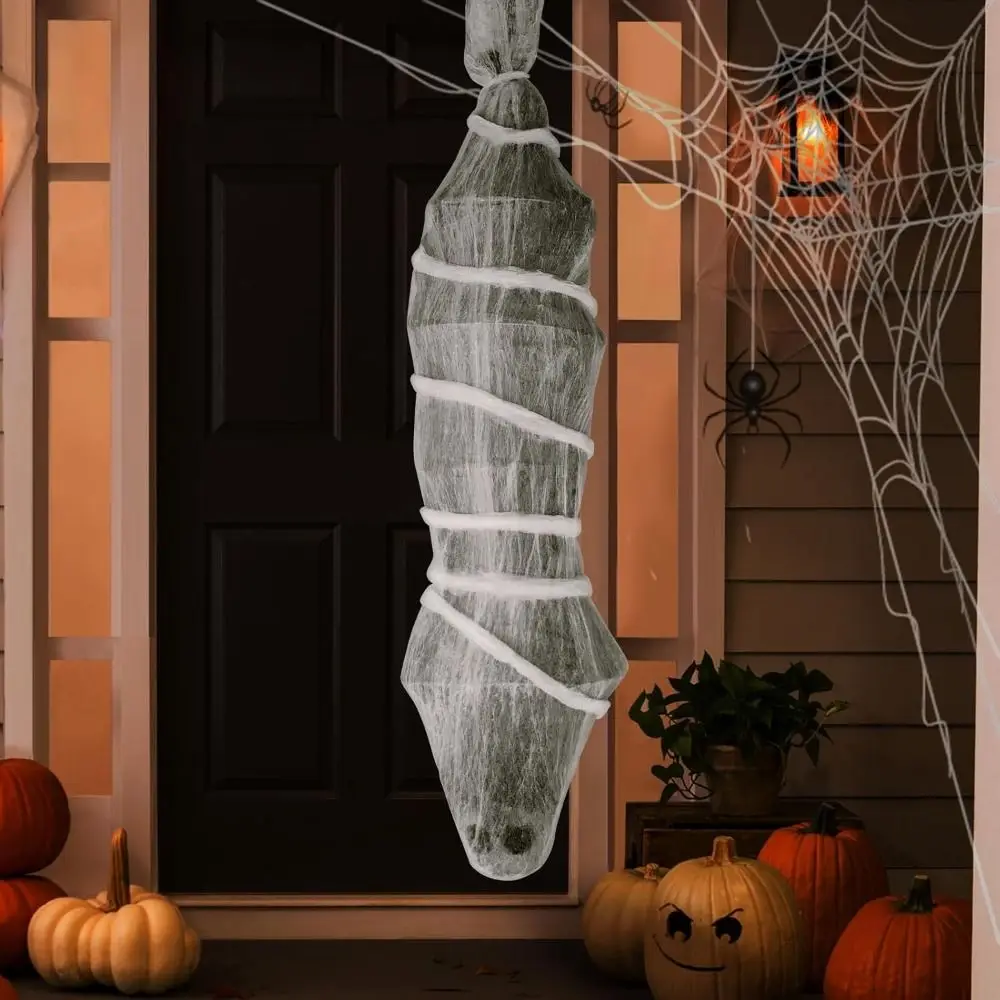 Halloween Decorations Scary Hanging Cocoon Corpse Fake 72inch Creepy Shroud Decoration Outdoor Terror Props