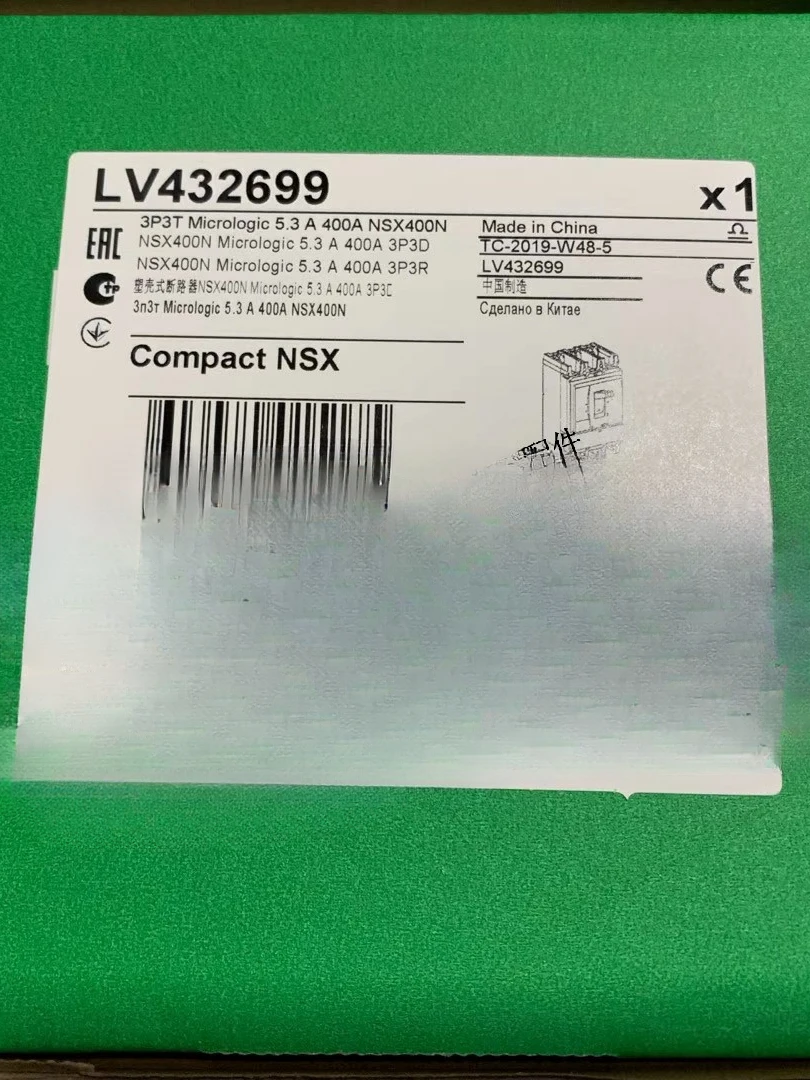 

Литая искусственная Автоматическая выключатель NSX400N Mic5.3E 400A 3P3T LV432699