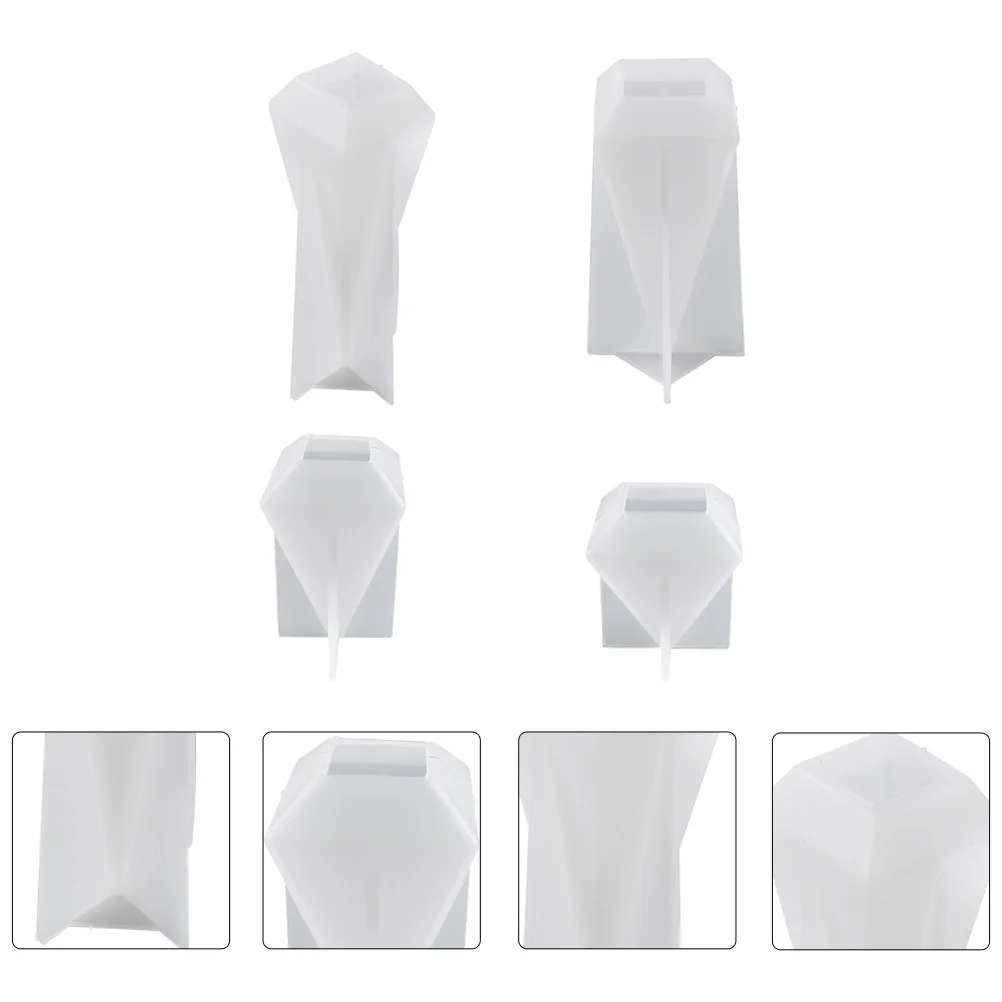 

4Pcs Scented Mold Ring Cone Silicone Handmade Craft Mold for DIY Ring Holder Desktop Ornament Non-Stick Reusable