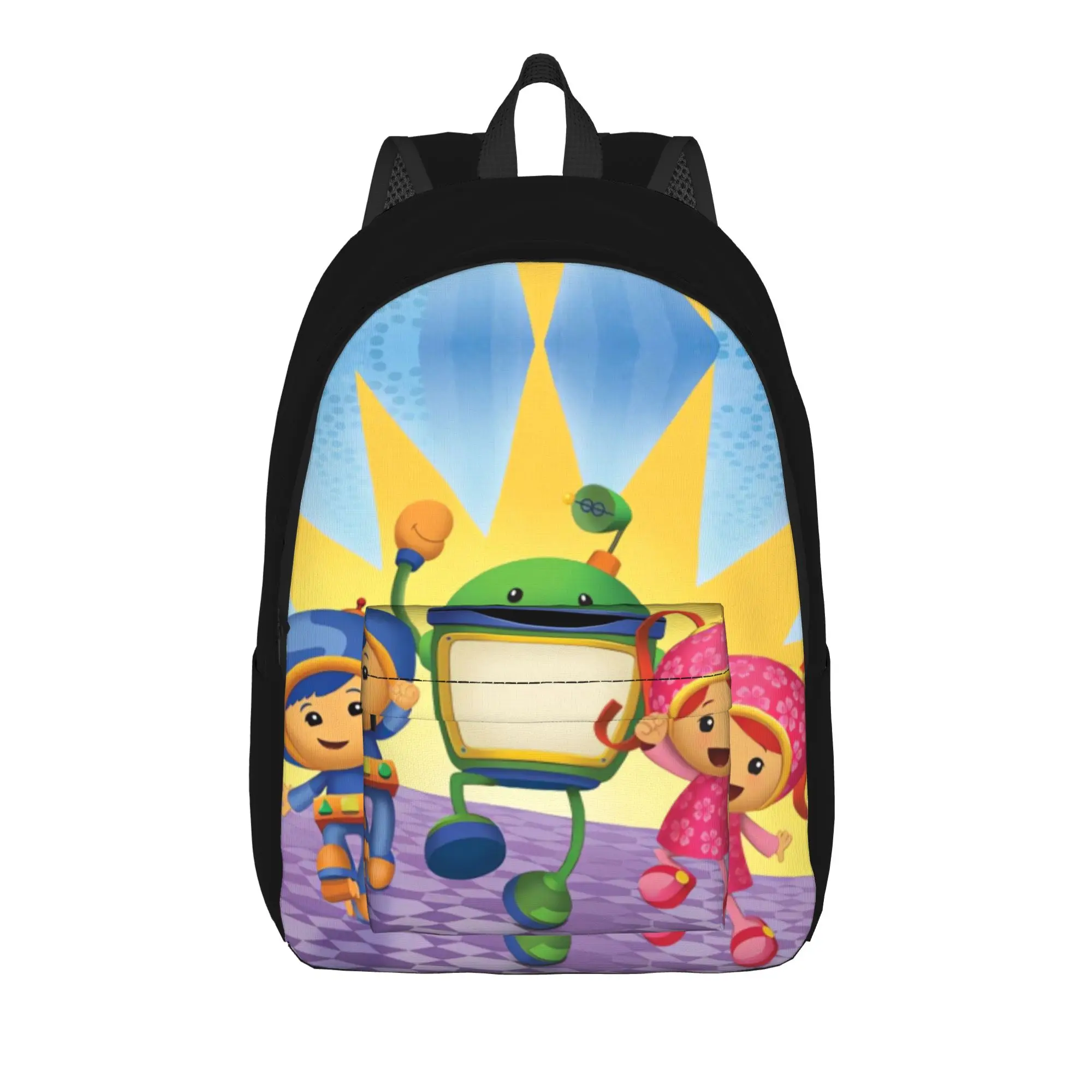 Sunshine Cast Team Umizoomi Backpack  Kawaii Backpacks Girl Daily Pattern High School Bags Colorful Rucksack