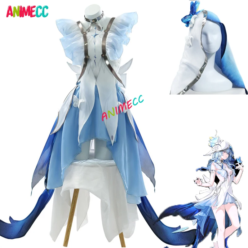 ANIMECC in Stock Shorekeeper Cosplay Wuthering Waves Cosplay Costume Wig Anime Game Sexy Dress Halloween Party Outfits for Women