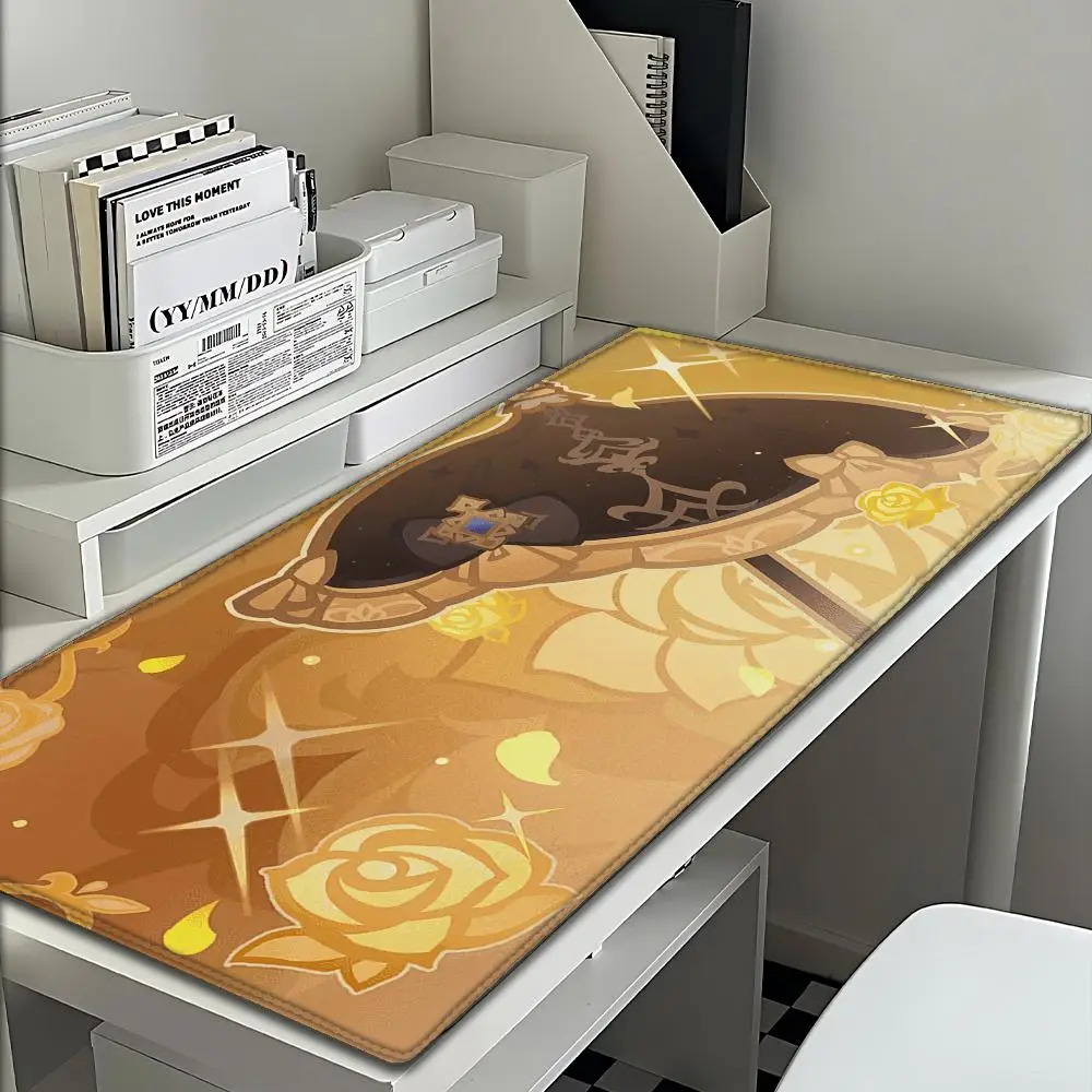 Genshin Pattern Game Mouse Pad Extra Large Mandrill Ganyu Walnut Two-dimensional Computer Keyboard E-Sports Desk Mat