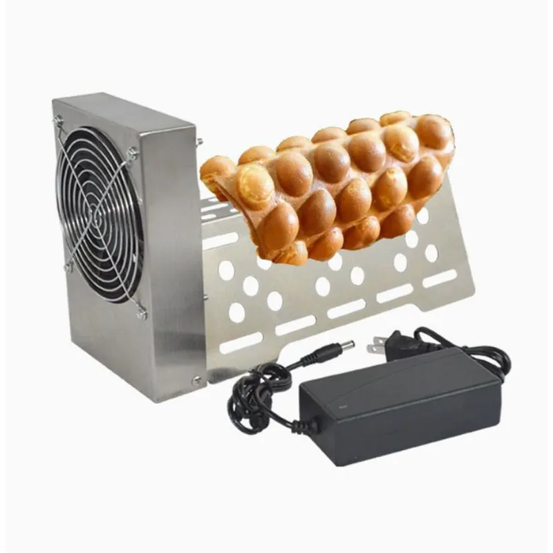 110-220V Fully Automatic Egg Waffle Blower | Infrared Induction Cooling Shaping Fan for Stall