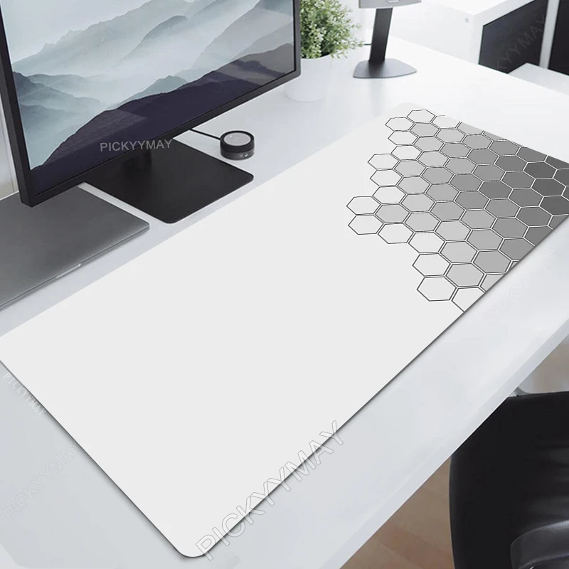 Hexagon Locking Edge Mouse Mats Large Natural Rubber Mouse Pad Geometric Mousepads Gamer Mousepad Desk Pads Keyboard Mat