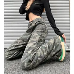 Women's Pants Camouflage Cargo Pants 2024 Camouflage Jeans Women Pants Baggy Pant Woman Cargo Pant for Women Korean Sweatpants