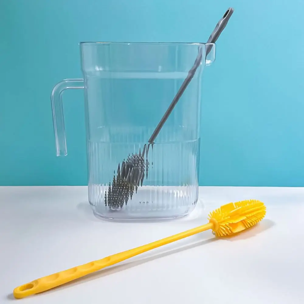 

Чистящие средства, силиконовая щетка для чашек, длинная ручка, портативная щетка для чистки бутылок, многоцелевой очиститель для стекла, бытовой