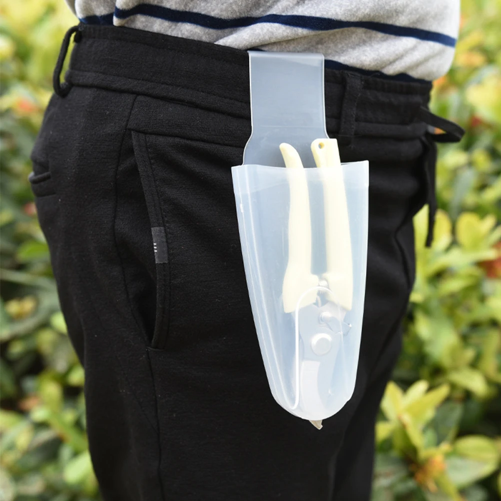 

4 Pcs Garden Shears Pruning Waist Box Hand Tool Scissors Heavy Duty Gardening Holder Floral Tools Transparent Flower Trimmer ABS