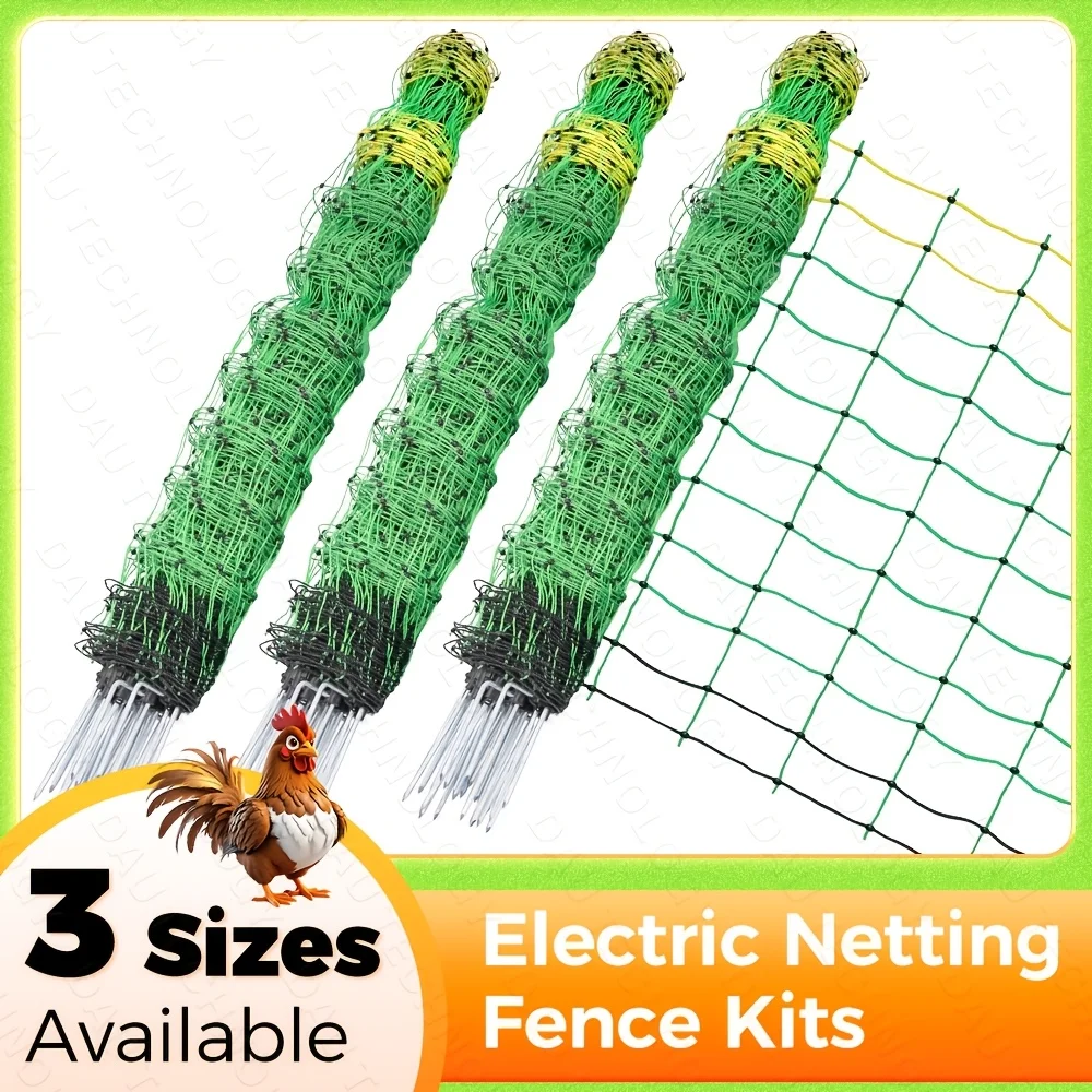 

Electric Fence Netting - 35.4" H/ 42.5" H/ 47.2" H X 164' L, Portable Movable Livestock Nets Mesh for Goats, Sheep, Hogs, Dog, All-Purpose Electric Fencing for Backyards, Homesteaders, Farms Ranches, And Gardens