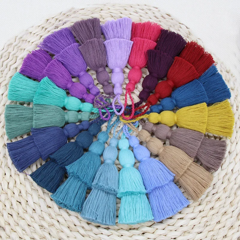 

10PCS Pure Cotton Fringe Tassels Fringe Braid Tassels keychains For Diy Bookmarks Clothes Curtains jewelry Home Decor Accessorie