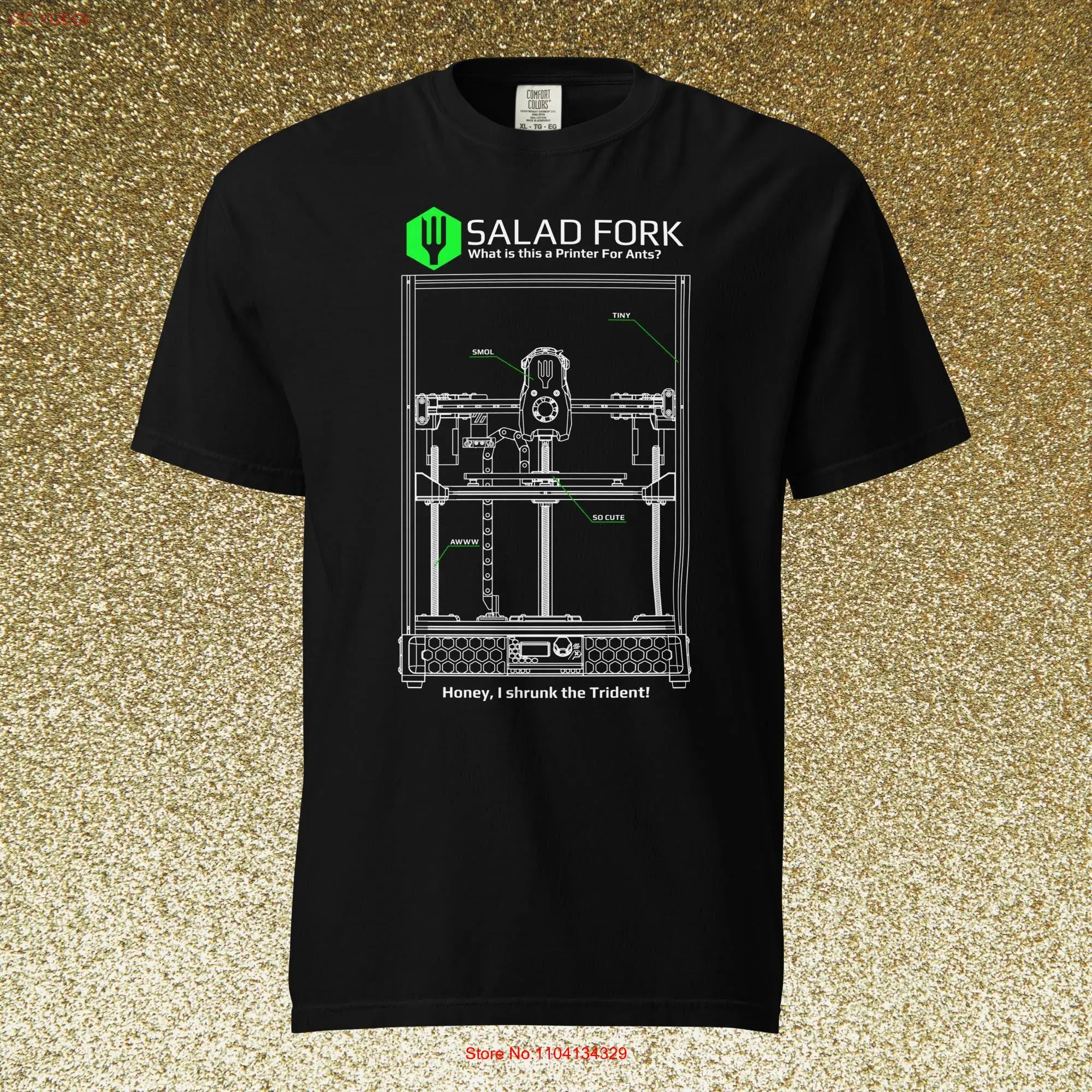 Salad Fork T Shirt Printers For Ants long or short sleeves