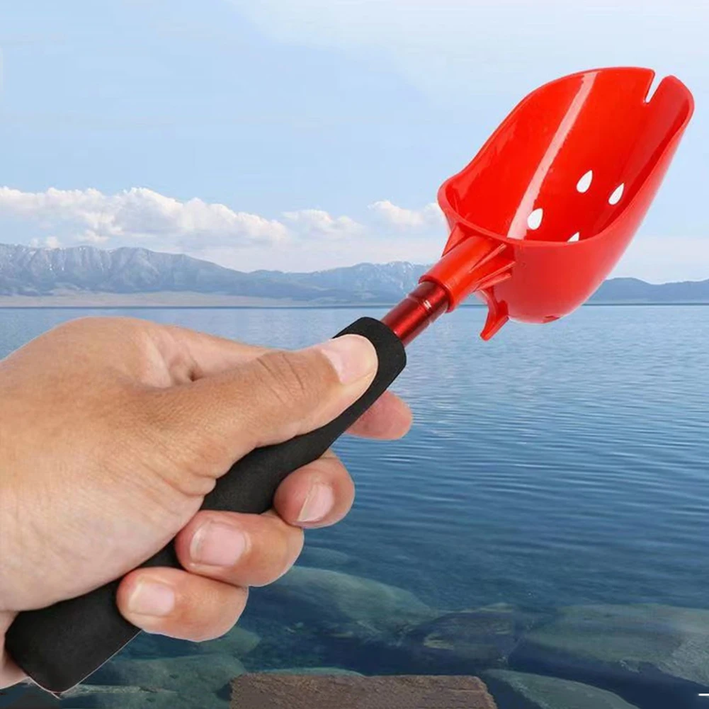 ملاعق رمي الطعم قابلة للسحب، ملعقة جاذبة خفيفة الوزن، مقبض طويل غير قابلة للانزلاق، ملحقات أدوات صيد الأسماك