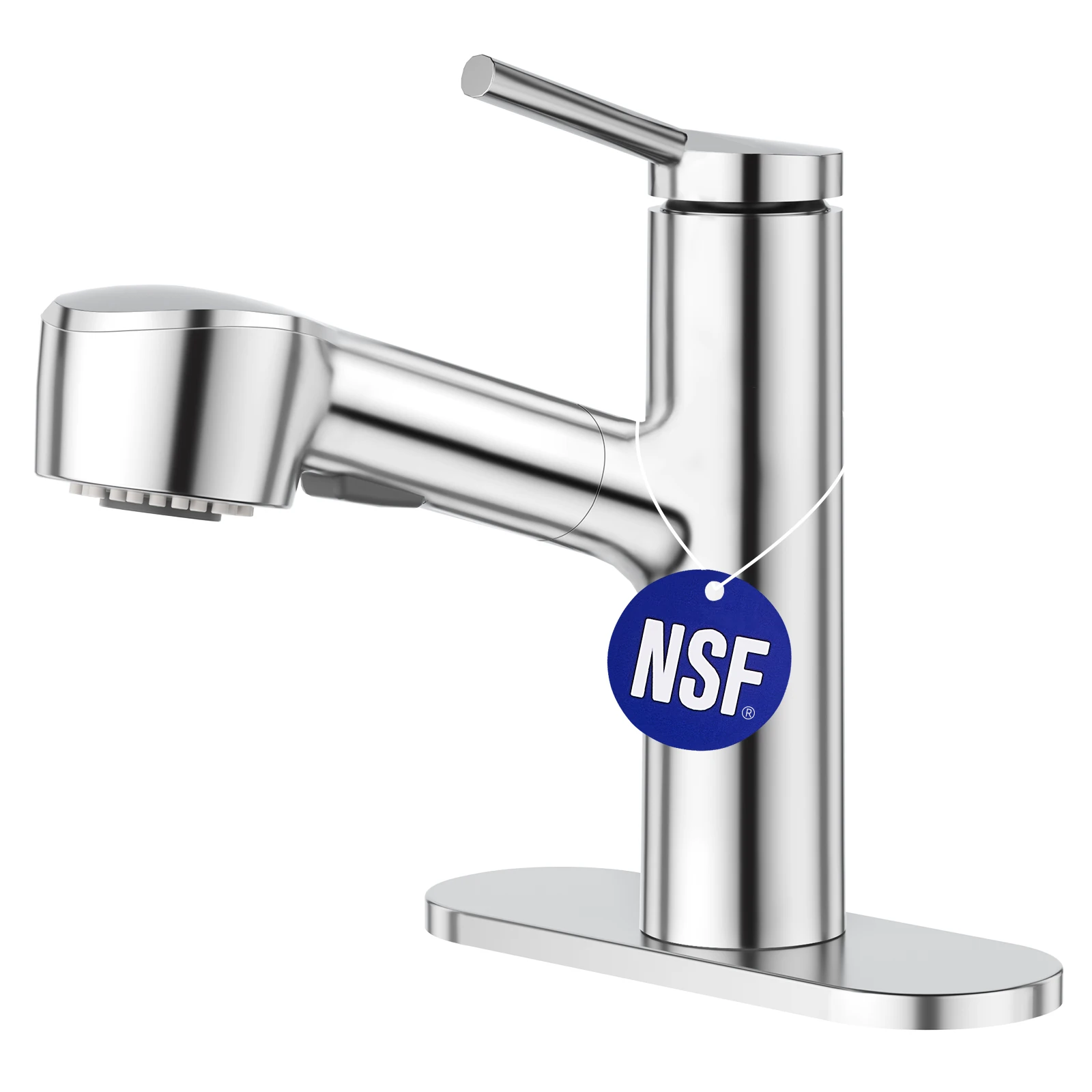 Wholesale Waterfall New Style Decoration Chrome Color Pull Out Basin Faucet Bathroom Tap