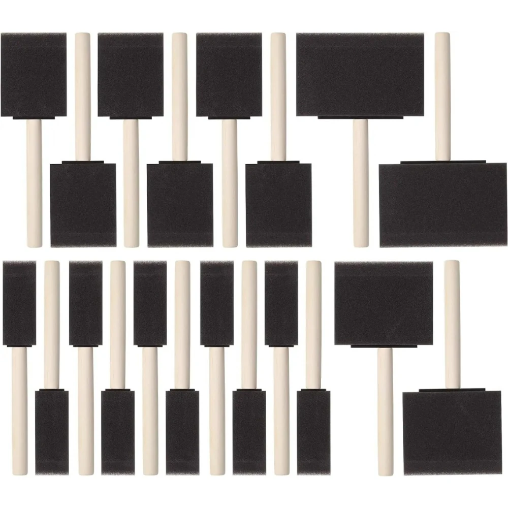 20Pcs Foam Paint Brushes, 1”, 2”, 3
