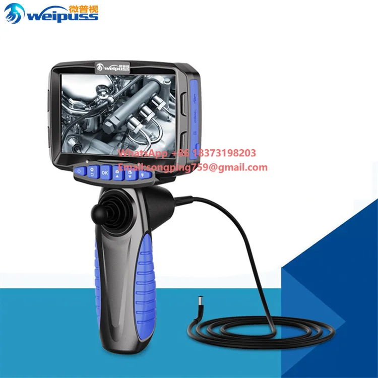 

Portable 360° Rotation Car Repair Inspection Sewer Camera Mini 5Inch Drain Borescope Articulated Industrial Endoscope Cam era