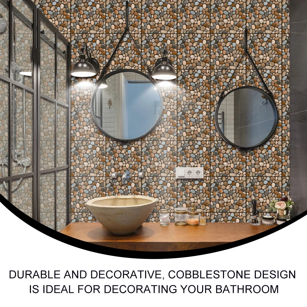 

20 Pcs Retro Pebbles Floor on Tiles Kitchen Ceramic Premium Quality Adhesive Pvc Decal