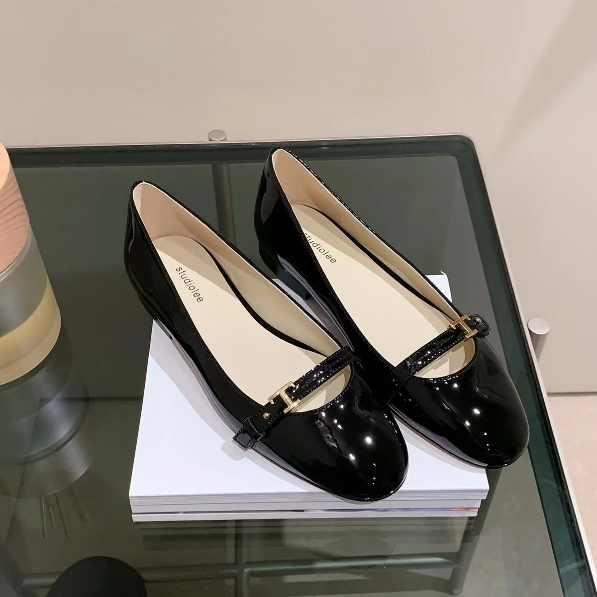 

2026 Spring Summer New Style French One-Piece Square Head High Heels Women's Mary Jane Shoes Shallow Sole Thick Heel Single Shoe