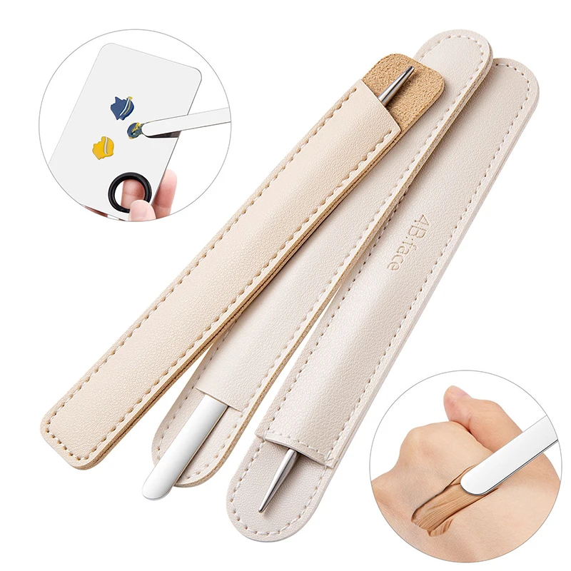 Ensemble d'outils de mélange de maquillage, spatule de mélange, Palette en acier inoxydable/acrylique, rouge à lèvres, Nail Art, Pigment de couleur, fond de teint, fard à paupières