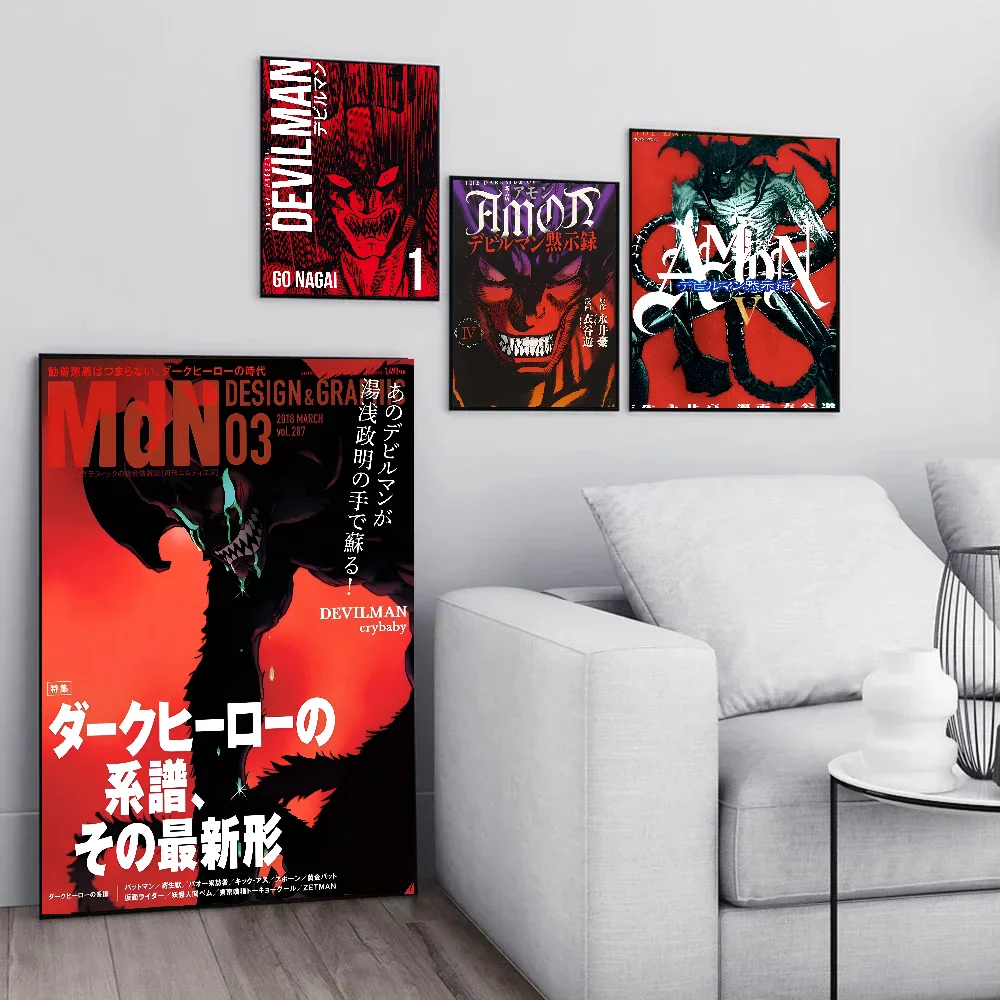 Anime Devilman Crybaby Poster Paper Print Home Living Room Bedroom Entrance Bar Cafe Art Painting Decoration