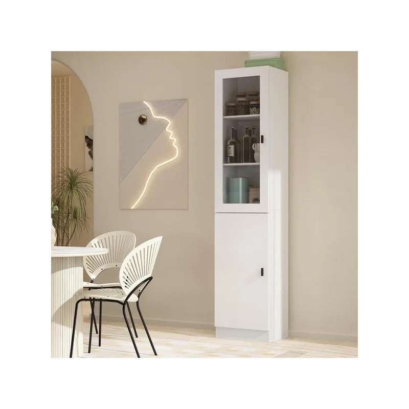 FUFU&GAGA 80 Kitchen Pantry, Combined Bookcase Kitchen Cabinet Display Cabinet Pantry