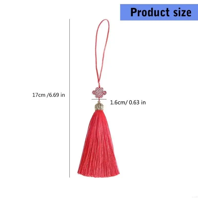 Polyester chinesischer Knoten Quasten Anhänger traditioneller Charme Quasten perfekt für Autohänge oder besondere Anlass – Detail 6