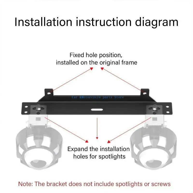 

Y9UC Motorcycle Light Mounting Bracket Strong & Waterproof Motorcycle Bracket Simple Installs for NMAX155 PCX150