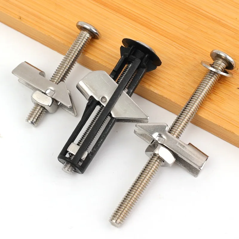 Stainless Steel Toilet Seat Bolt Kit Retractable Top Mount Hinge Screw Nut for Bathroom Toilet Cover Tank Fastener Repair Parts