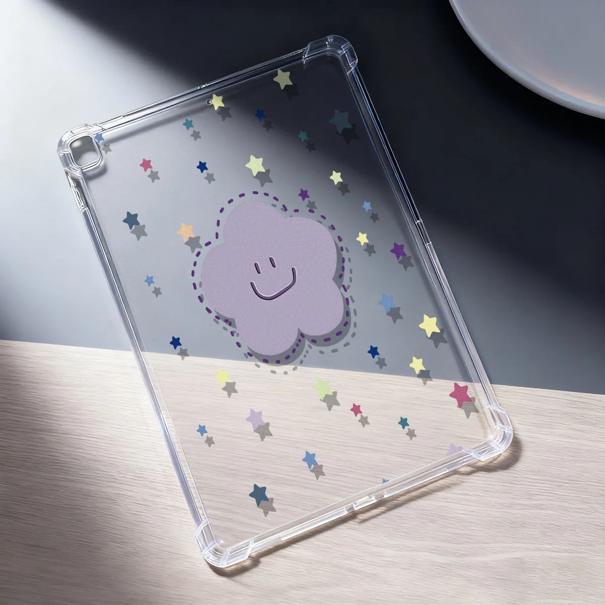 2026 New Cute Bear Clear Tablet Case Soft TPU Back Cover for iPad Pro 12.9