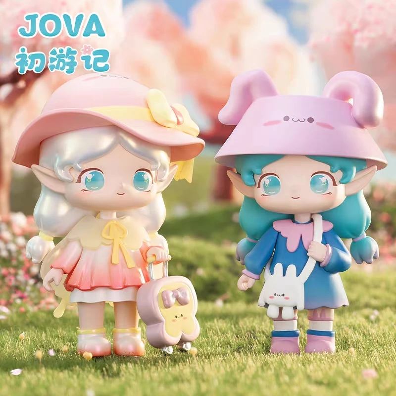 Whole Set 8 Box 8cm Cute Girls JOVA Travel Series Blind Box Mystery Box Kawaii JOVA Action Figure Toy For Girls Birthday Gift