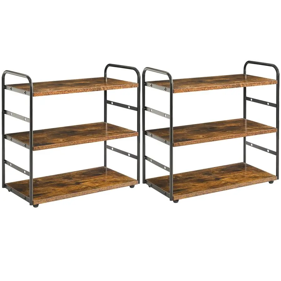 

Set of 2 3Tier Bathroom Counter Organizer, Tray Countertop Storage Shelf, Kitchen Spice Rack Standing, Counter Standing Rack Cos