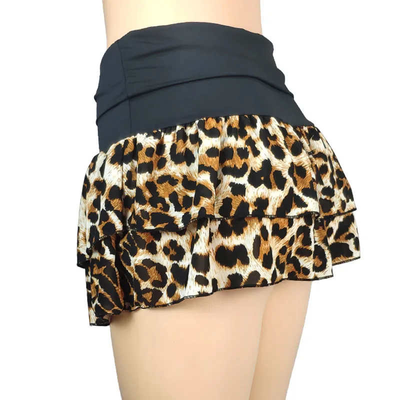 New Leopard Print Skirt Women Summer Fashion Outdoor Versatile High Waist Slim Fit Elastic Waist Short Skirt Goods In Stock