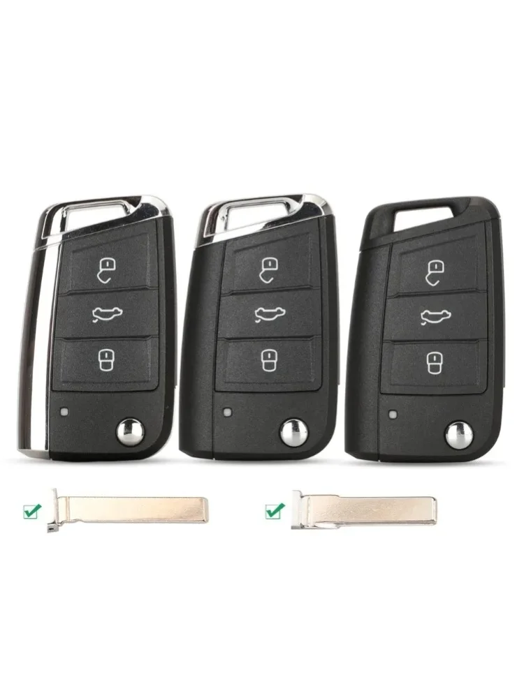 Emote Flip Autoschlüsselhülle für VW Golf 7 Sportsvan GTI MK7 PASSAT B8 JETTA Touran Skoda Octavia 2027