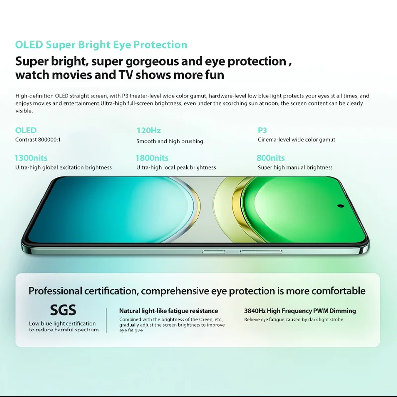 기존 vivo Y300 5G 휴대 전화 Google Play 50MP 카메라 크기 6300 NFC 6.77 ''AMOLED 120Hz 44W 6500mAh 배터리