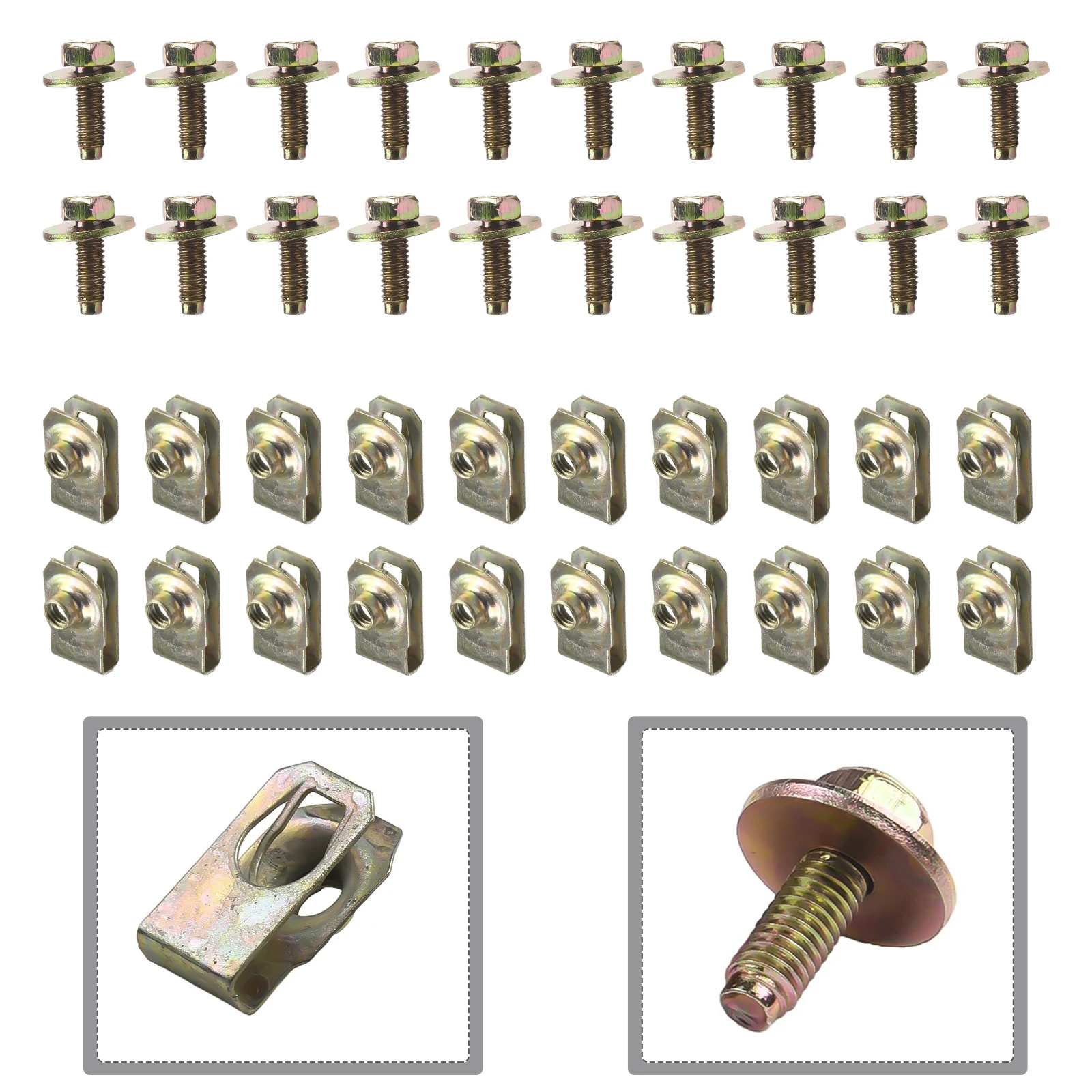 Optimal Protection for Your Engine with Undertray Cover Bolts U Nuts Clips for ensure Longevity and Performance Pack of 40