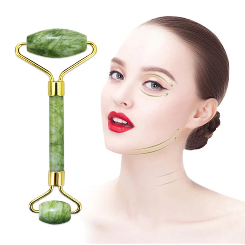 الطبيعية اليشم الأسطوانة شد الوجه الجمال أدوات العناية بالبشرة غوا شا مكشطة التخسيس الوجه عصا تدليك المضادة للتجاعيد مجموعات #2