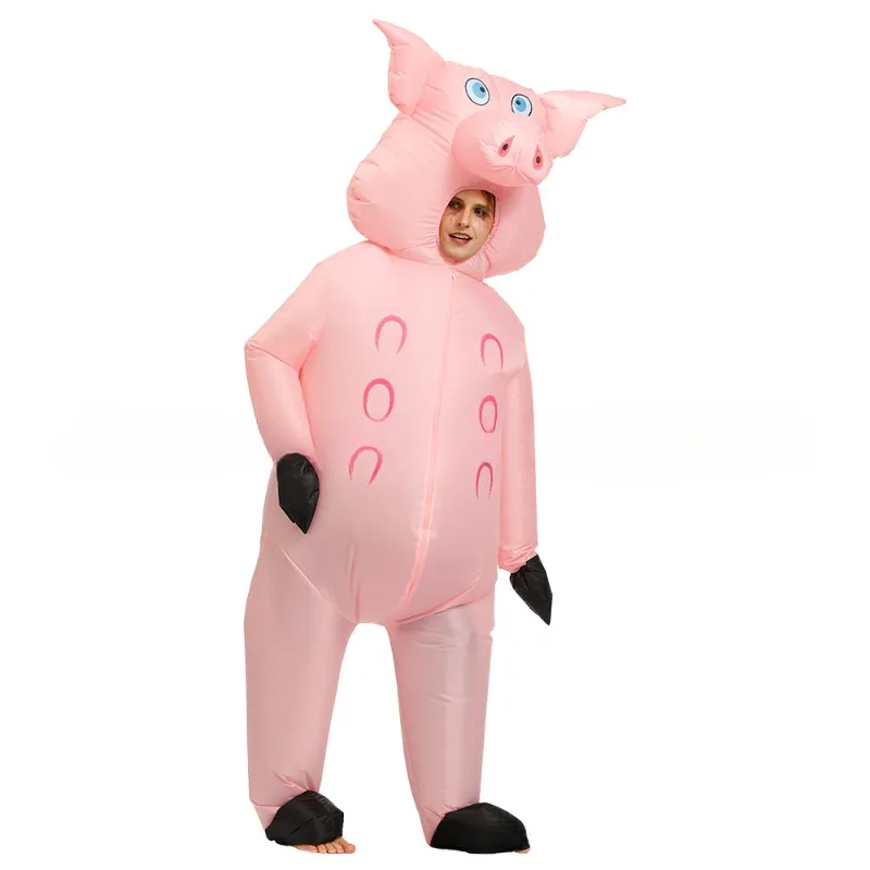 

Adult Mascot Pink Pig Inflatable Cosplay Costume Adult Pigs Fantasy Stage Performance Festival Carnival Party Clothing Men Women