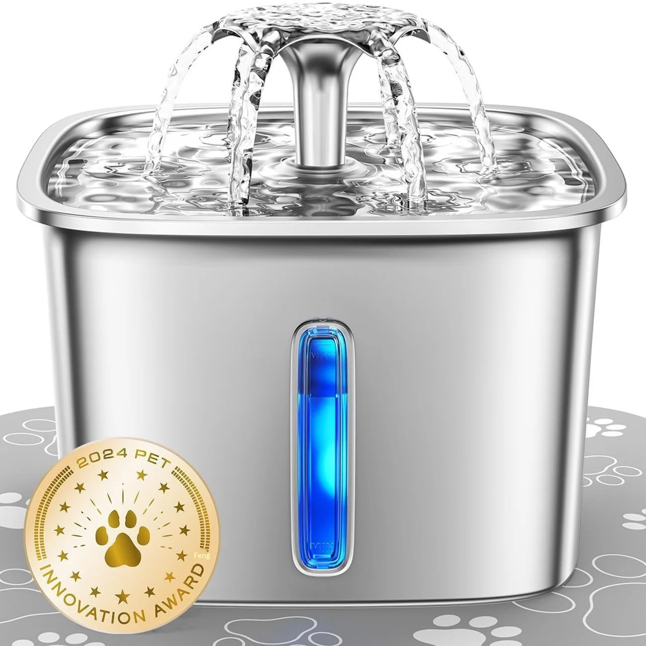 Stainless Steel Pet Automatic Water Dispenser Charge for Cats Dogs Rabbits Fountain Circulating