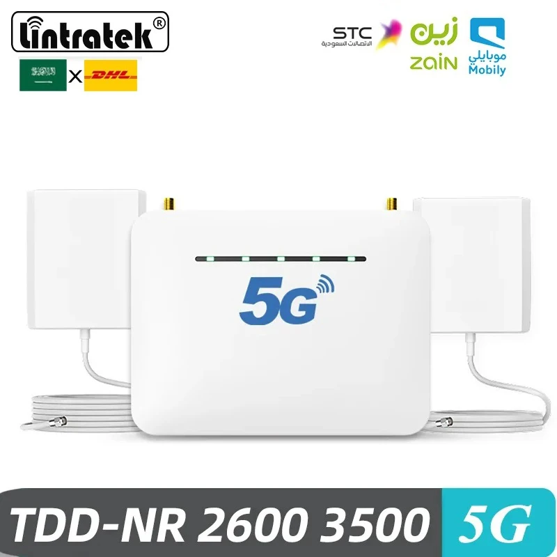 Lintratek DHL SA 5G مق박 Serb 한aties Signal Booster 4G 3G 2G مقوي kek되고 TDD NR42 3500 900 1800 2100 МГц STC Zain Mobily partitب مقوي되고