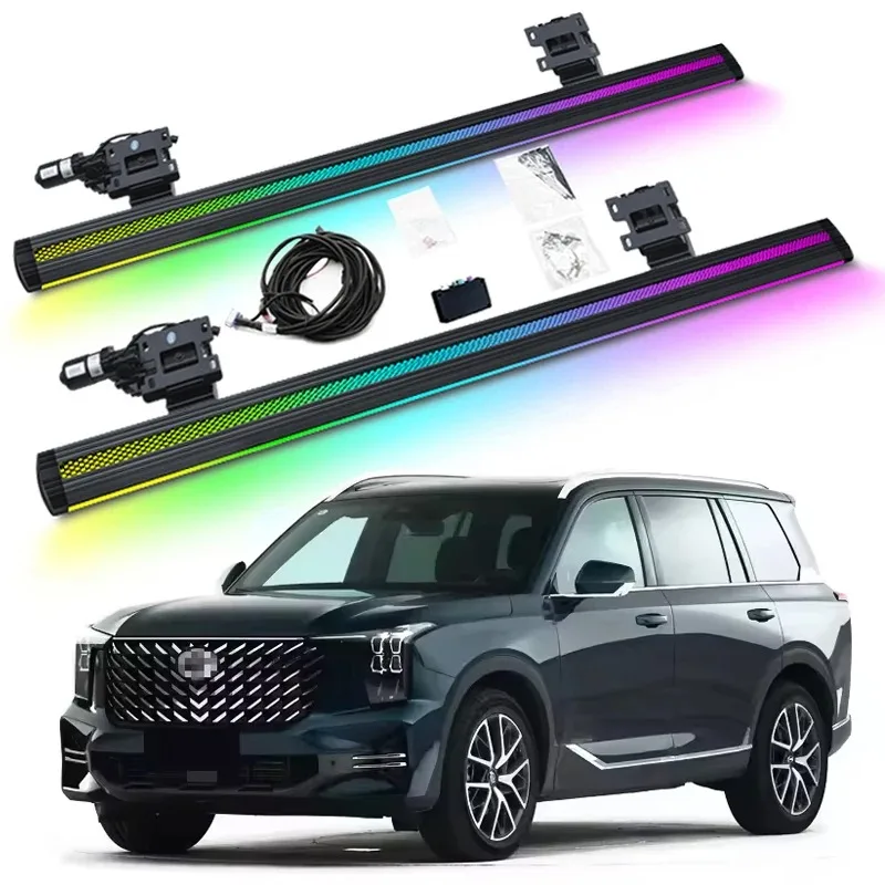 

【Brand New】 Automatic Electric Power Neon Led Light Side Step Running Board For GAC GS8 2022-2025