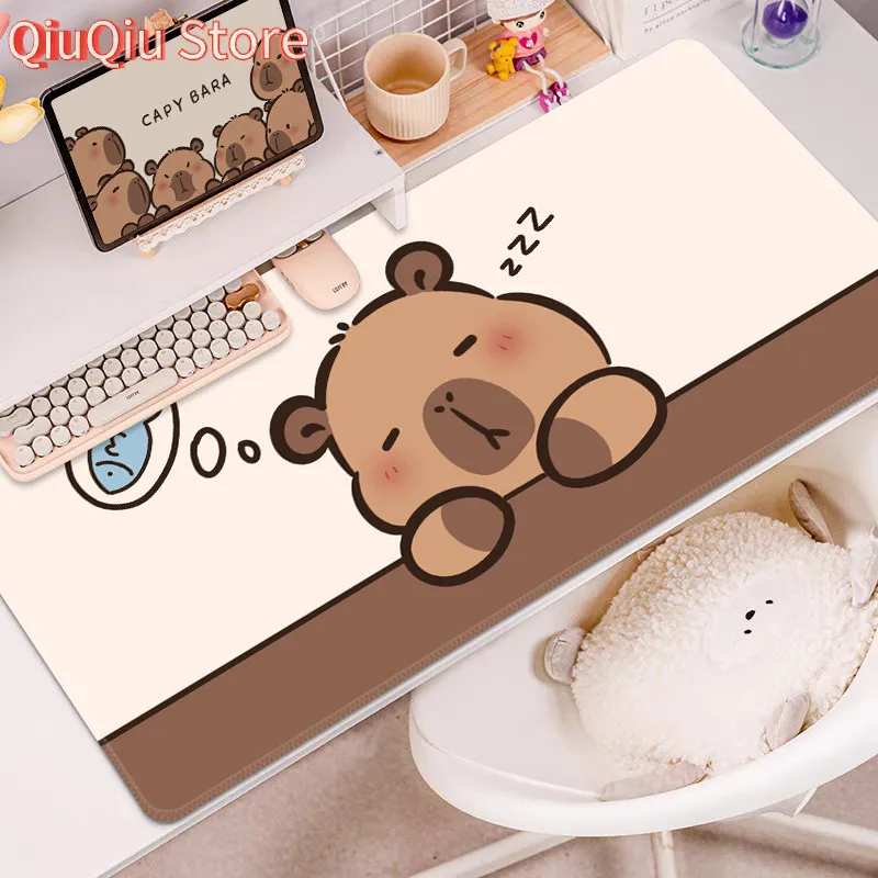 

Kapibara Capybara Mouse Pad Oversized Computer Desk Pad Office Keyboard Pad Wristband Girl Work Position Desk Pad