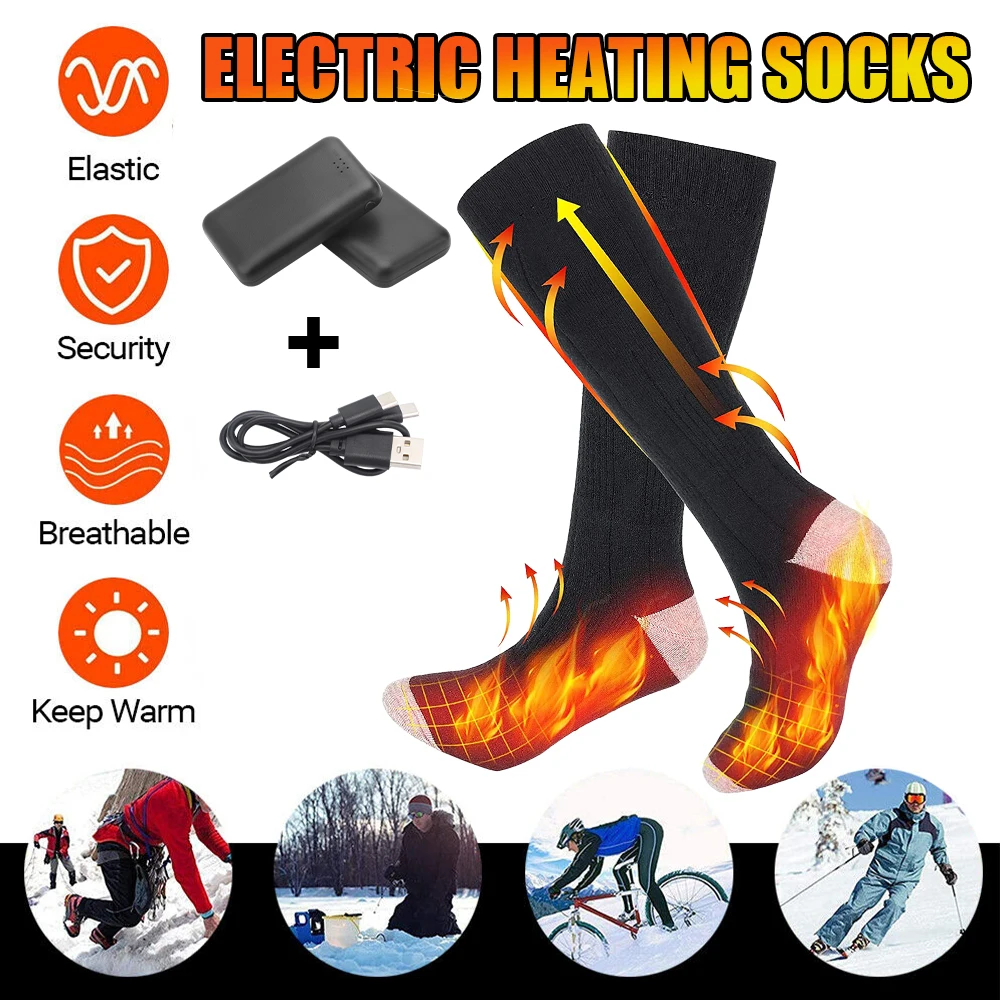 Chaussettes chauffantes ski outdoor vue 4