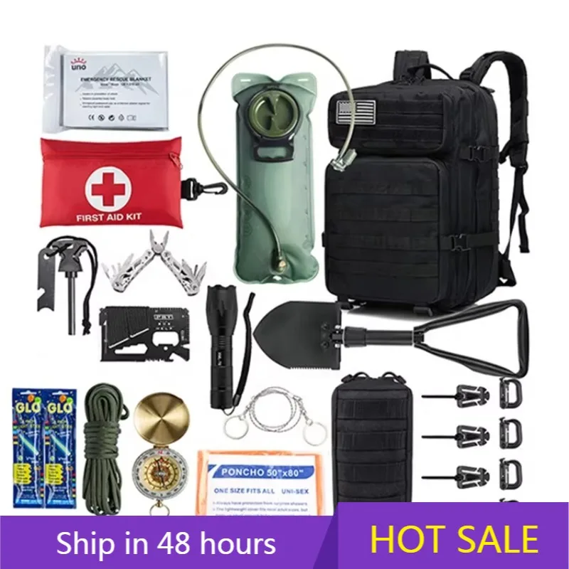 

YTYIN Outdoor Camping Survival Backpack Large Outdoor Adventure Emergency Survival First Aid Bag Complete Kit for Hiking Travell