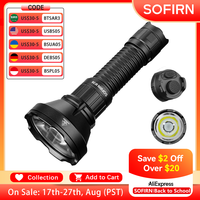 Sofirn Tactical SF26 21700  Flashlight 2000lm 964m Long-Range USB C Rechargeable Torch with Double Tail Switch IPX-8