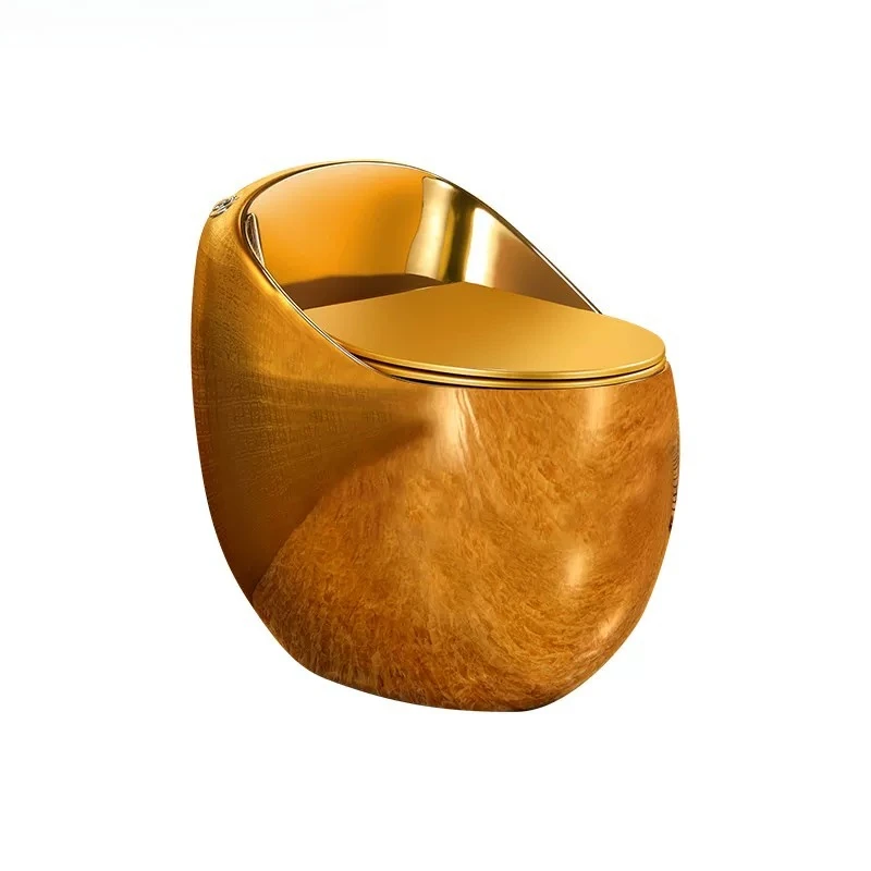 

Golden wall row toilet rear drainage yellow gold local tyrant gold horizontal row large diameter straight flush household toilet