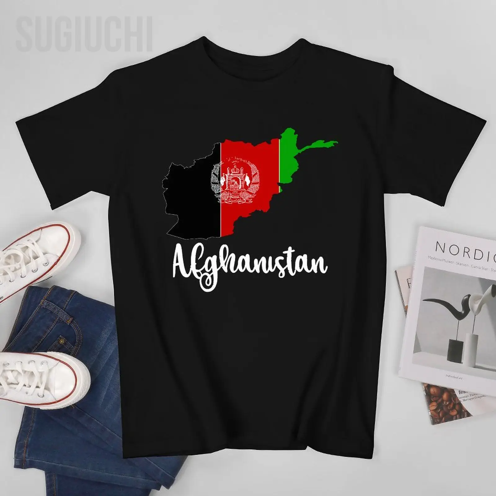 Men Afghanistan Flag Afghan Country Map Tshirt Tees O-neck T Shirts Women Boys 100% Cotton Short T-Shirt Unisex All Seasons