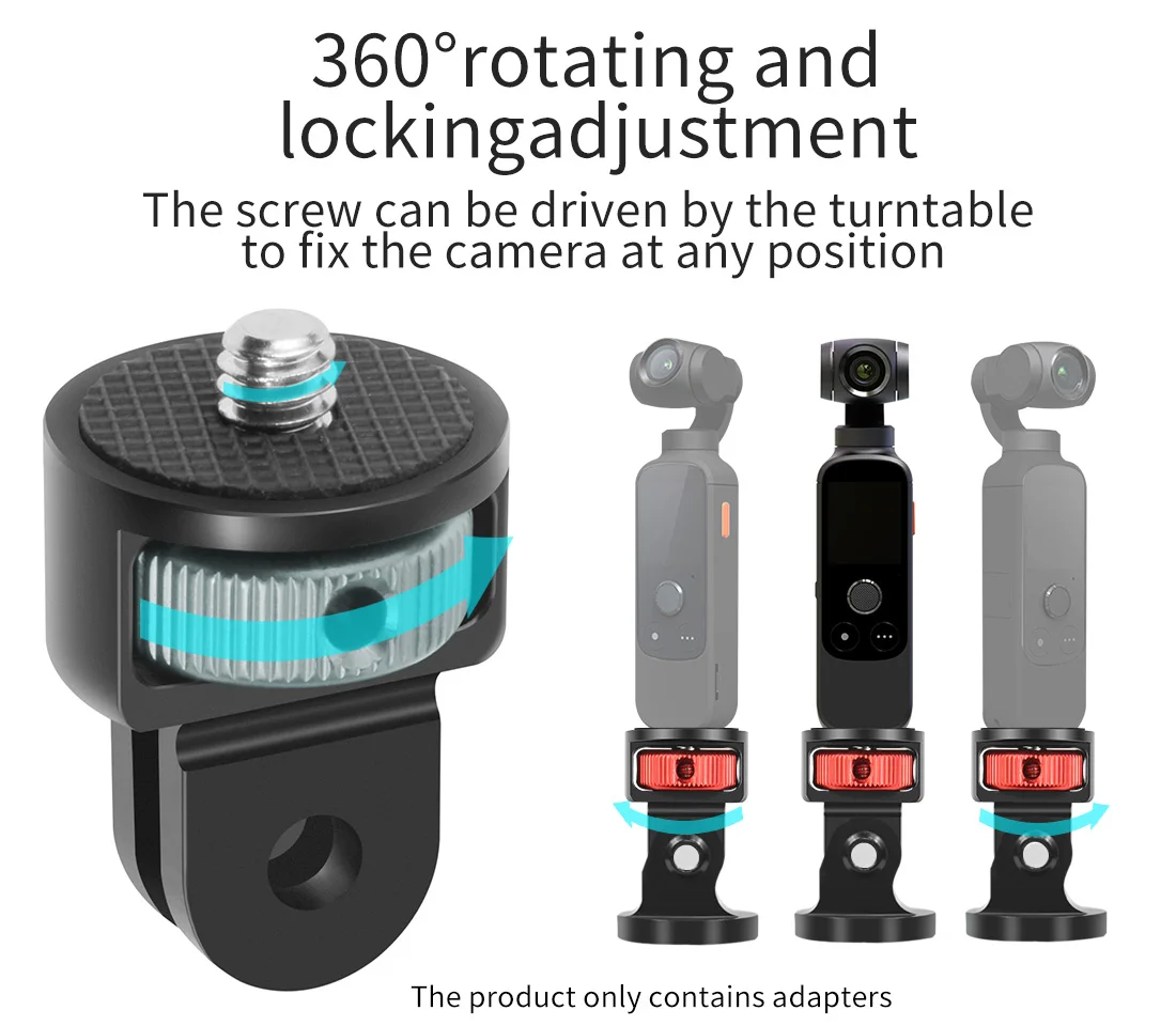 Für Insta360 X5 Metall-Mini-Stativ Konvertierbare Halterung 1/4' Schraube Schnellwechsel-Basis für Gopro Hero 13 DJI OSMO Pocket4 Action-Kamera – Detail 22