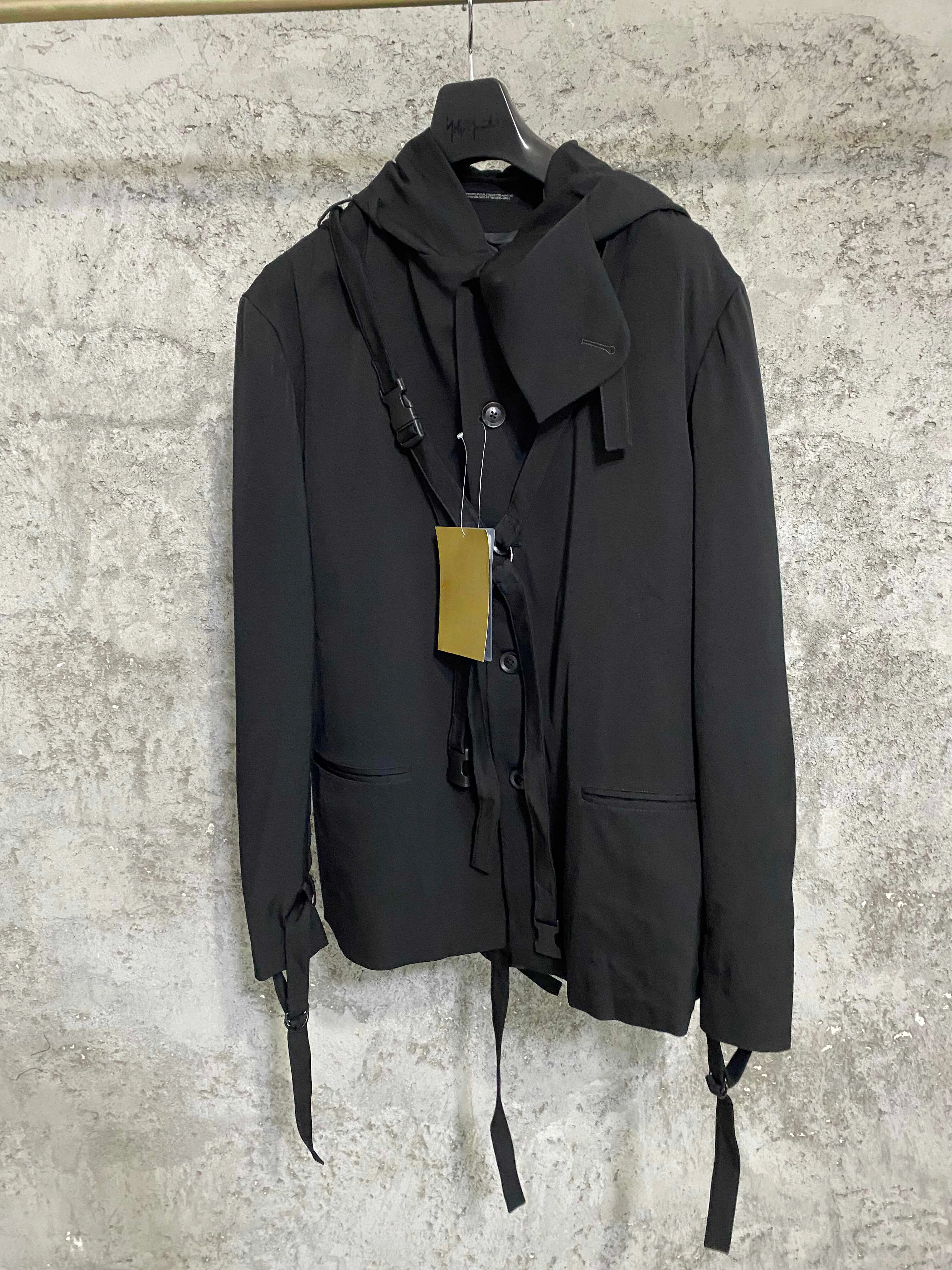 

TOP-YAMAMOTO multi-hooded Welsh wool jacket handcrafted casual suit