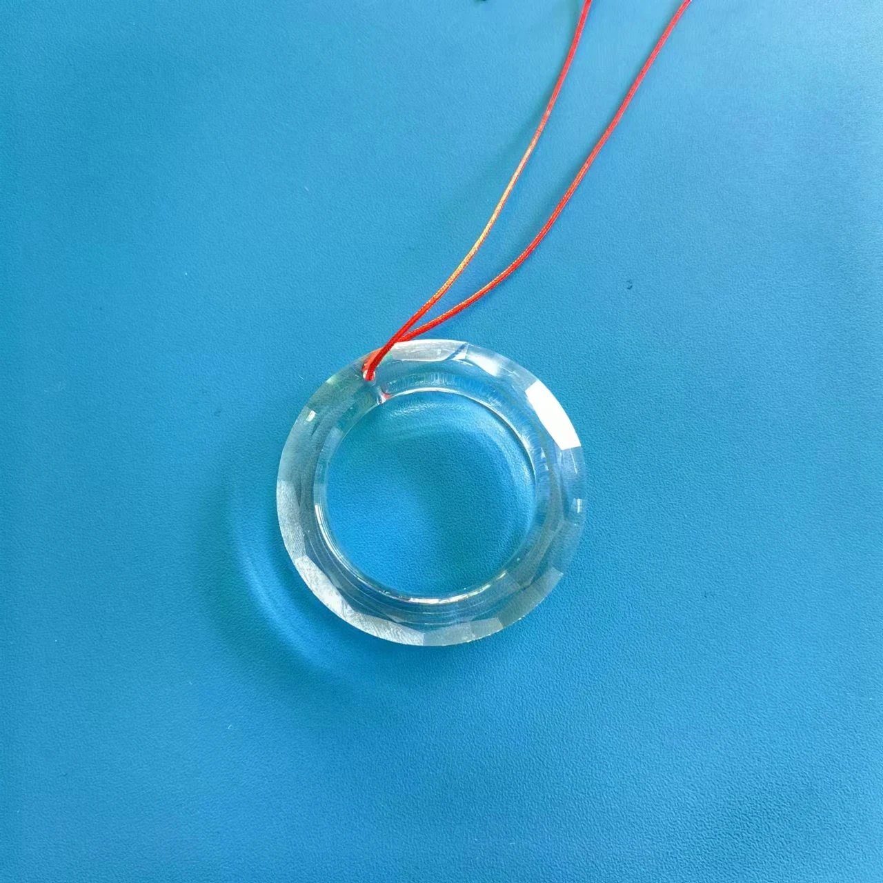 1pc Clear Crystal Hanging Ring Refraction Hanging Pendants Glass Sun Catcher Chandelier Parts for Curtain Wedding Decoration