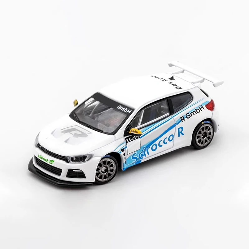 GCD Diecast 1:64 Scale Racing Version Scirocco R Alloy Car Model Finished Product Simulation Toy Collection Gift Static Model