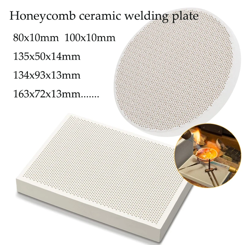 Square/Round Ceramic Honeycomb Soldering Board Jewelry Heating Paint Printing Drying Tool Plate Multi-size